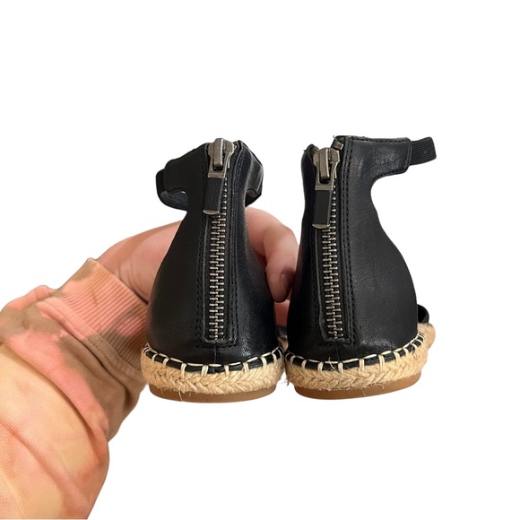 Eileen Fisher Tumbled Leather LALA Espadrille Flat Ankle Strap 7 - Picture 5 of 8